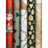 Roll Wrap Assortment 0.7x2m Traditional Xmas 60 rolls