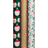 Roll Wrap Assortment 0.7x10m Happy Hohoho 30 Rolls