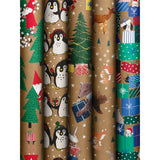 Roll Wrap Assortment 0.7x5m Hedgehog and Friends 60 Rolls