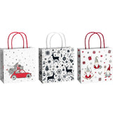 Gift Bags 20x8x20cm triple Nisse