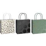 Gift Bags 20x8x20cm triple Sprenkel