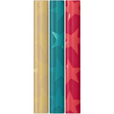 Roll Wrap Plastic-Free Christmas Assortment Box 0.7x3m Luxury Xmas (UK RW)