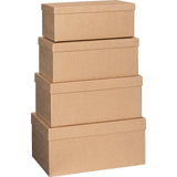 Plain Colour Gift Boxes 4 Part Set