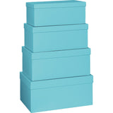 Plain Colour Gift Boxes 4 Part Set