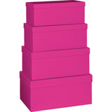 Plain Colour Gift Boxes 4 Part Set