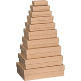 Plain Colour Gift Boxes 10 Part Set