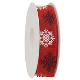 Snowflake Cotton Ribbon Spool (GOG) 25mm x 20m