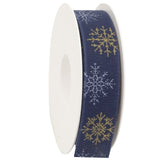 Snowflake Cotton Ribbon Spool (GOG) 25mm x 20m