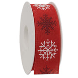 Snowflake Cotton Ribbon Spool (GOG) 40mm x 20m