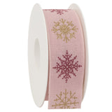 Snowflake Cotton Ribbon Spool (GOG) 40mm x 20m
