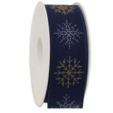 Snowflake Cotton Ribbon Spool (GOG) 40mm x 20m