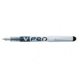 Pilot V Pen Fountain Pen White Barrel Display