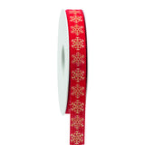 Snowflake Cotton Ribbon Spool (GOG) 15mm x 18m