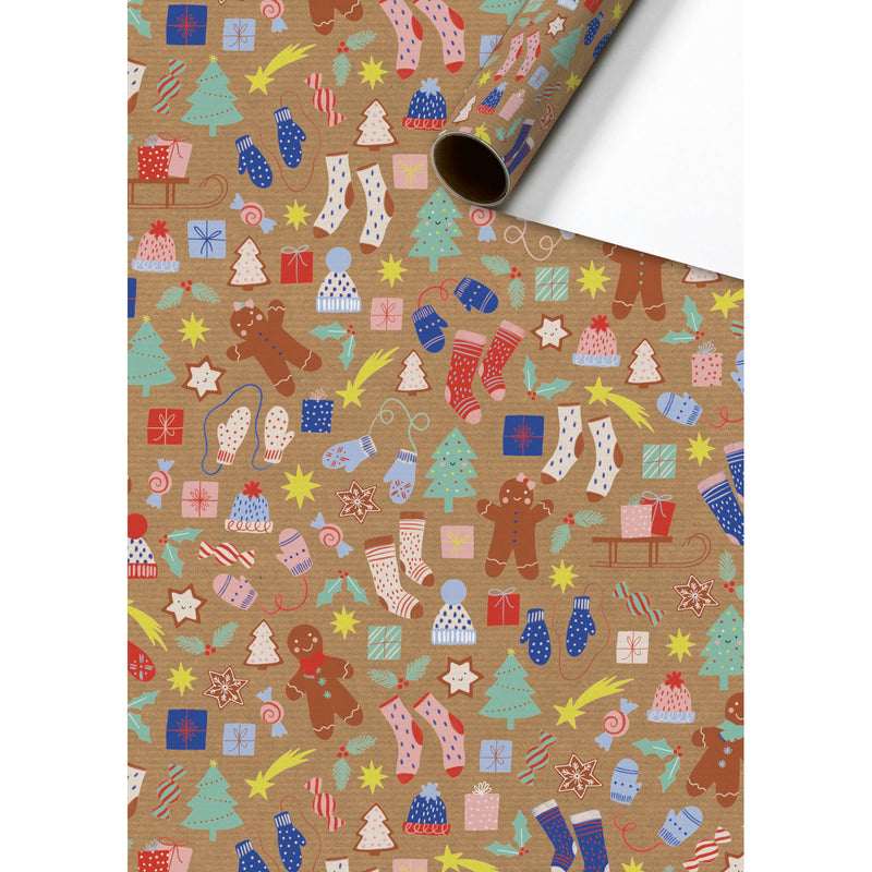 Roll Wrap Assortment 0.7x2m Basic Xmas Kids