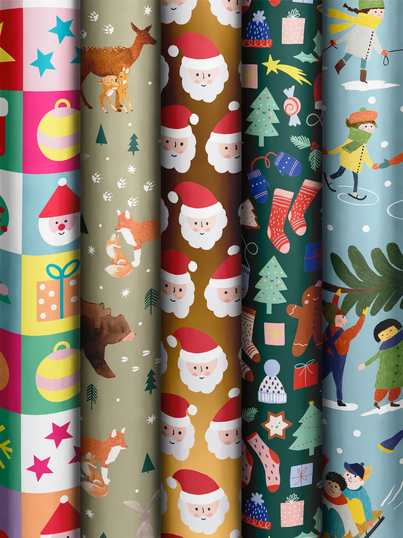 Roll Wrap Assortment 0.7x3m Sweet Xmas