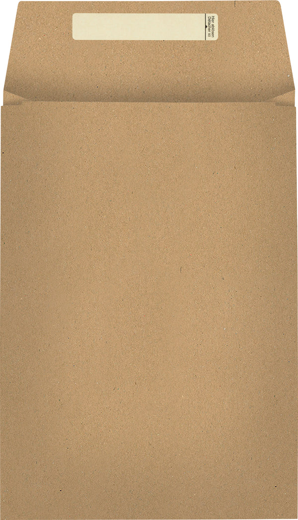Envelope Gift Bags 17.5x4x25+6cm Uni Brown