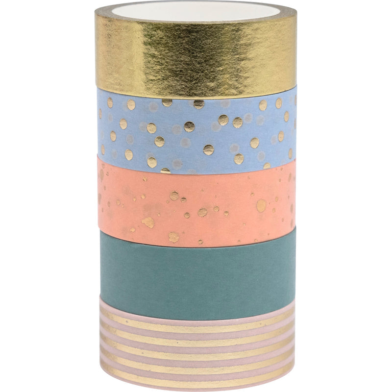 Deco Tapes 15mmx5m 5 designs Patterns 6 sets