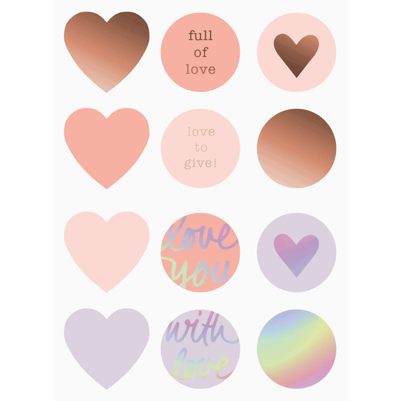 Sticker Sheets 11x15cm x4 Love 6 sets