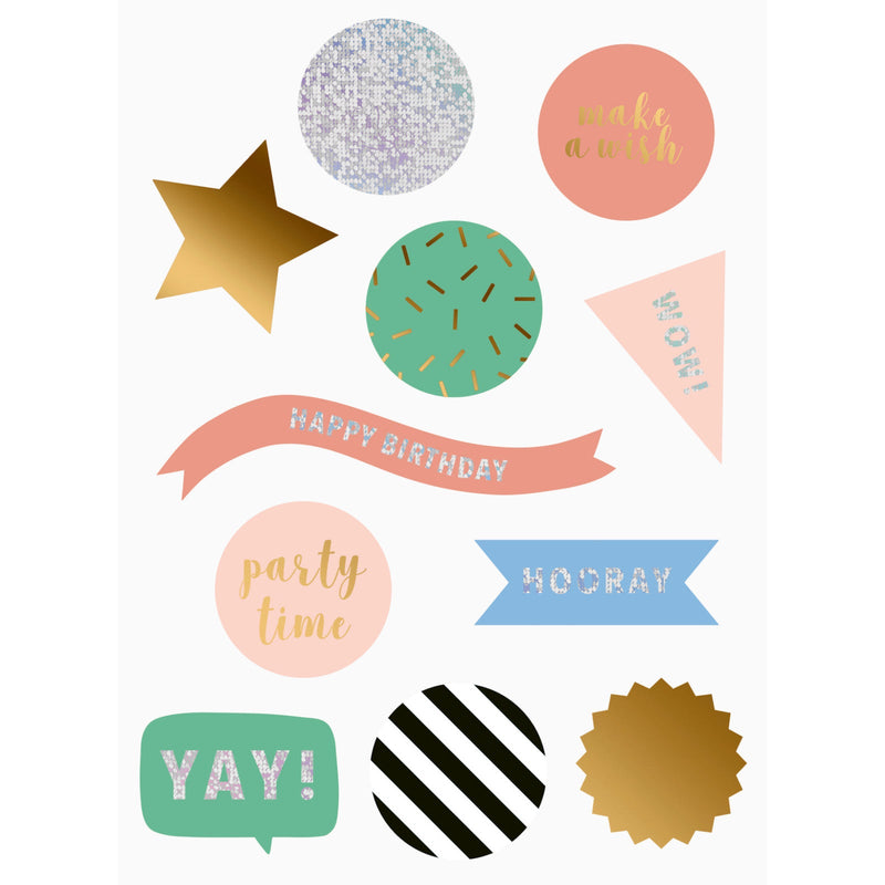 Sticker Sheets 11x15cm x4 Birthday 6 sets