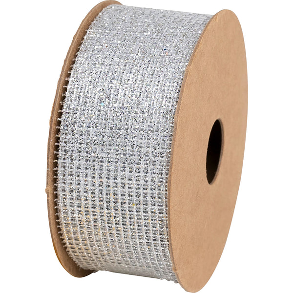 Mesh Glitter Ribbon Spools 25mm x 5m