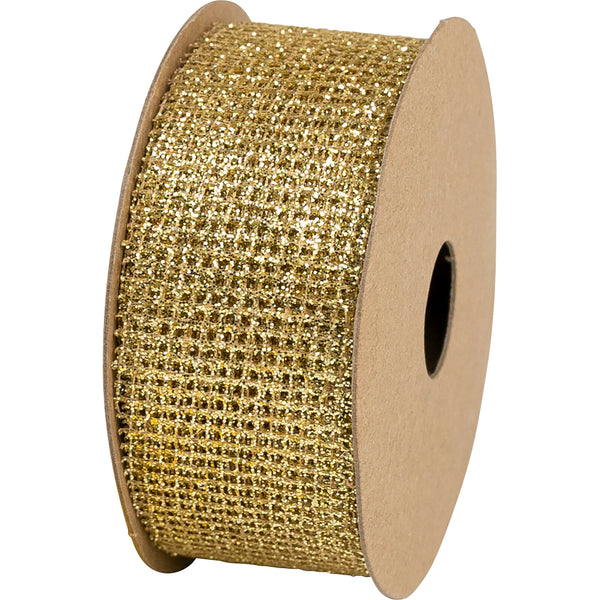 Mesh Glitter Ribbon Spools 25mm x 5m
