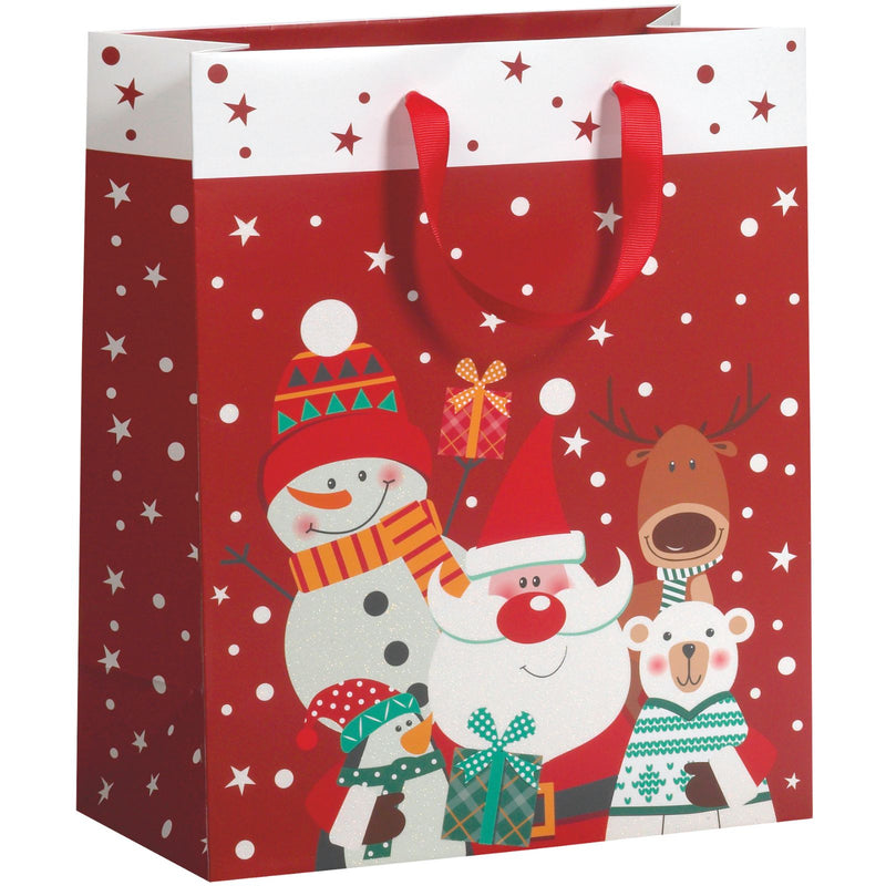 Gift Bags 17x9x22.5cm Santa's Crew 10 bags