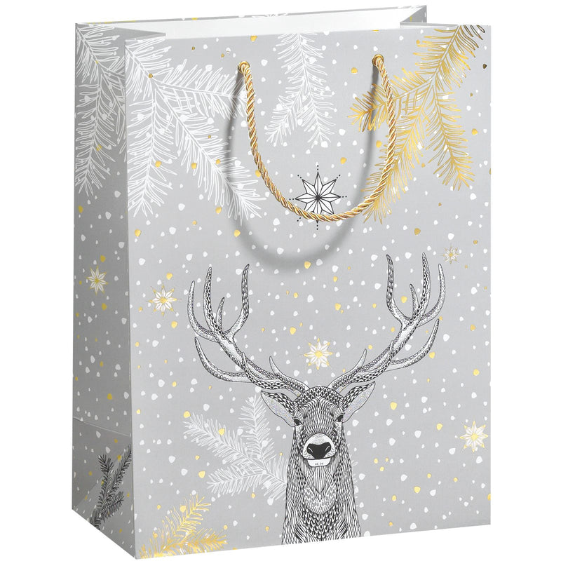 Gift Bags 26x13.5x33.5cm Festive Deer 10 bags