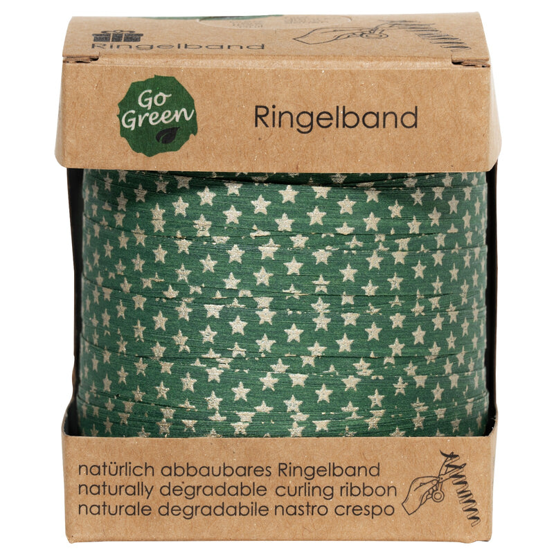 Nature Pack Stars Cotton Ribbon Spool (GOG) 10mm x 100m