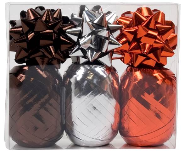 Trend Brown/Silver/Orange Accessory Pack (3 Ribbon Eggs & 6 Bows)