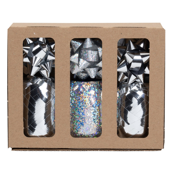 Silver - Accessory Pack (3 Ribbon Eggs & 6 Bows)