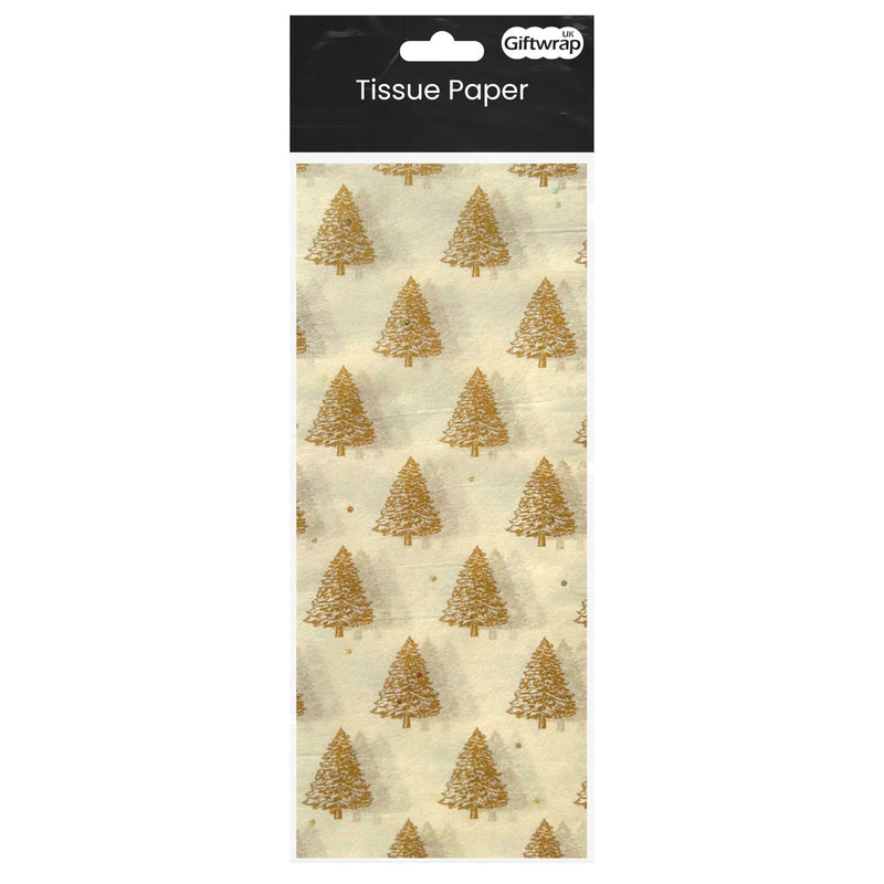 Tissue Paper Gold Trees
