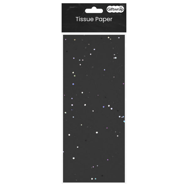 Tissue Paper Black Glitter Gemstone