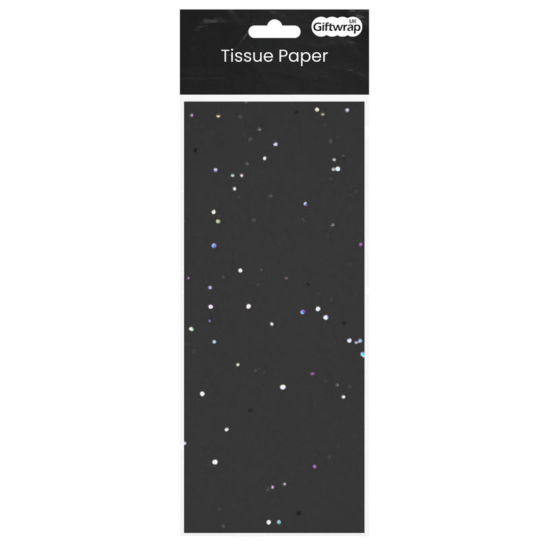 Tissue Paper Black Glitter Gemstone