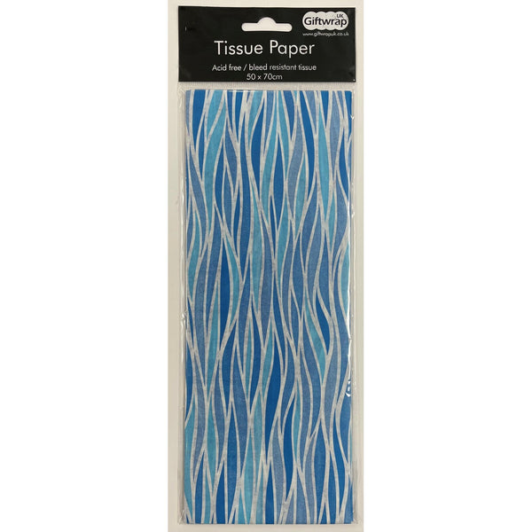 Tissue Paper Blue Ripple