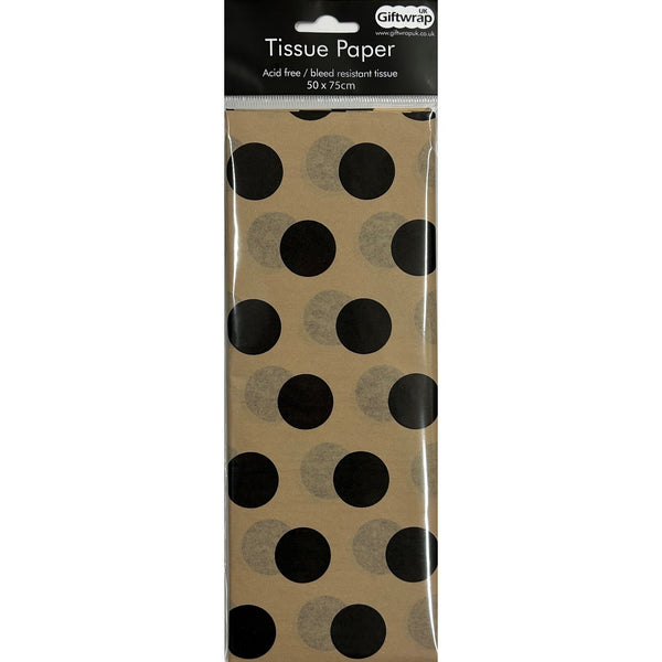 Tissue Paper Kraft Black Dots