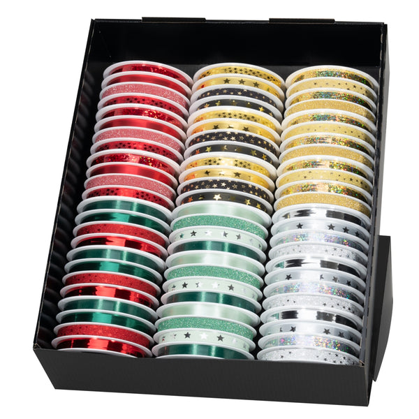 Christmas 10mm x 4m Multi-Spool Curling Ribbon 18 piece(s)