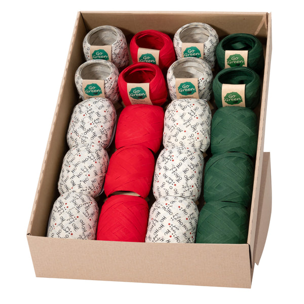 Nature Pack Ho Ho Ho Traditional Ribbon Egg Assortment (GOG) 10mm x 12m 20 piece(s)