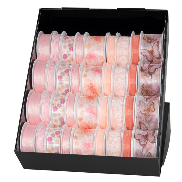 Pink Pattern Ribbon on Reel 36 piece(s)