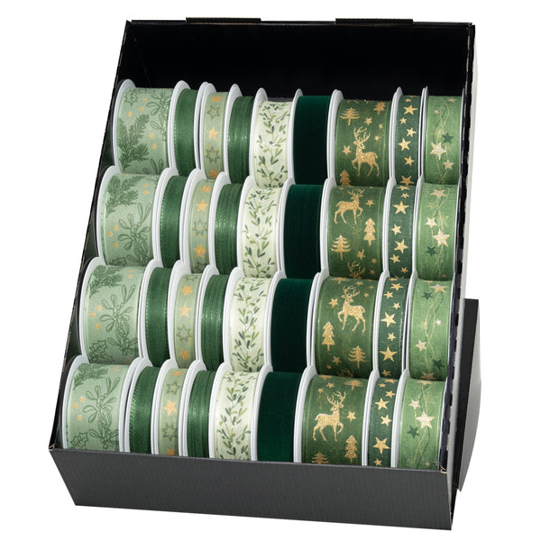 Green Christmas Ribbon on Reel 36 piece(s)