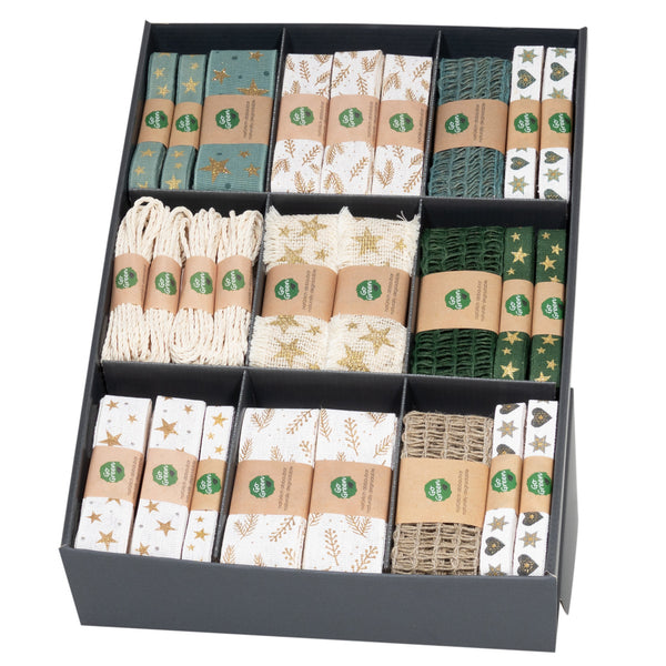 Trend Fern/Stars Ribbon Hank Assortment 15/25/40mm 60 piece(s)