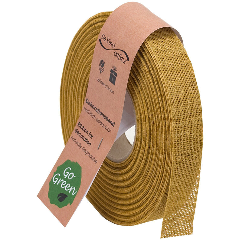 Nature Basic Linen Ribbon Spool (GOG) 25mm x 20m