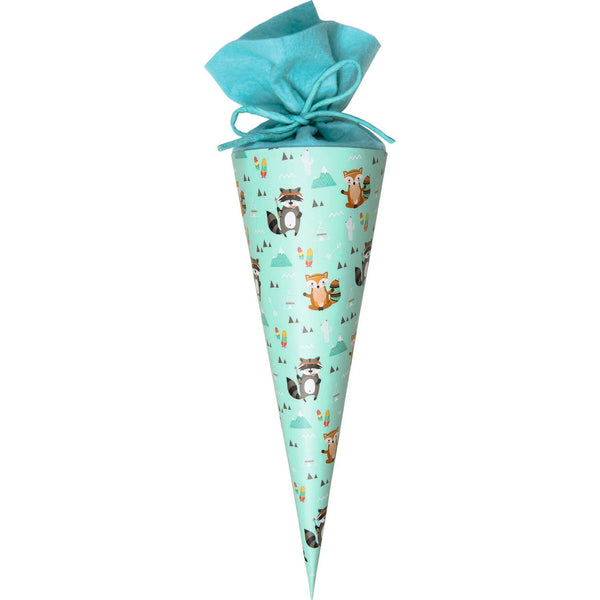 School Cornet 35x11cm Matz Light Blue