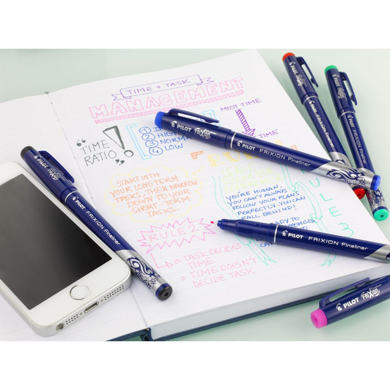 Pilot FriXion Fineliner Erasable Writing Felt Tip Pen Display