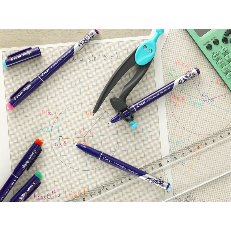 Pilot FriXion Fineliner Erasable Writing Felt Tip Pen Display