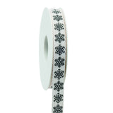 Snowflake Cotton Ribbon Spool (GOG) 15mm x 18m