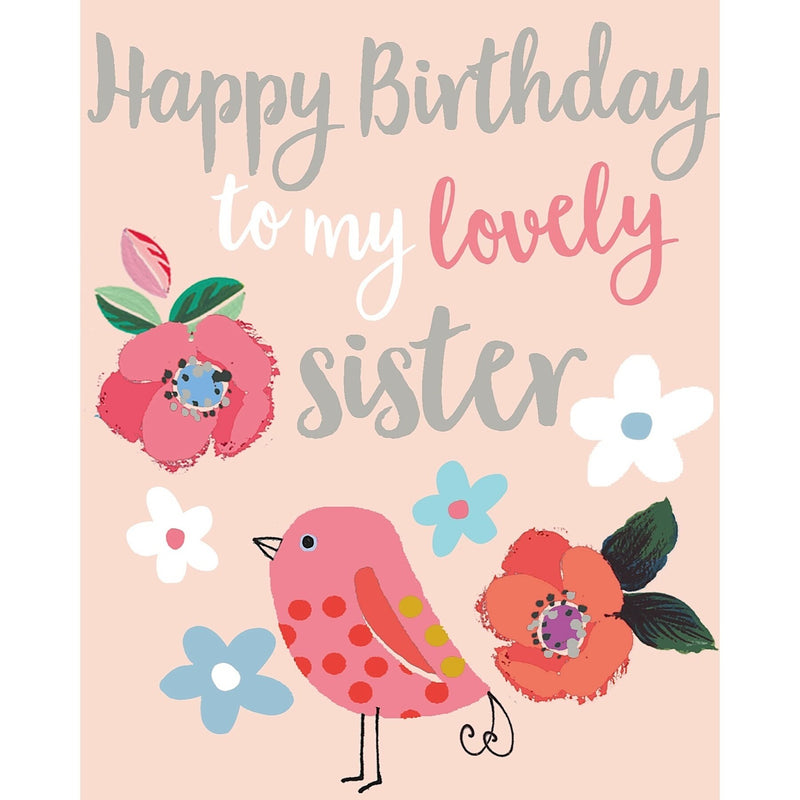 Liz & Pip - Lovely Sister Birthday (Focus) 120x150mm (Garden Party)