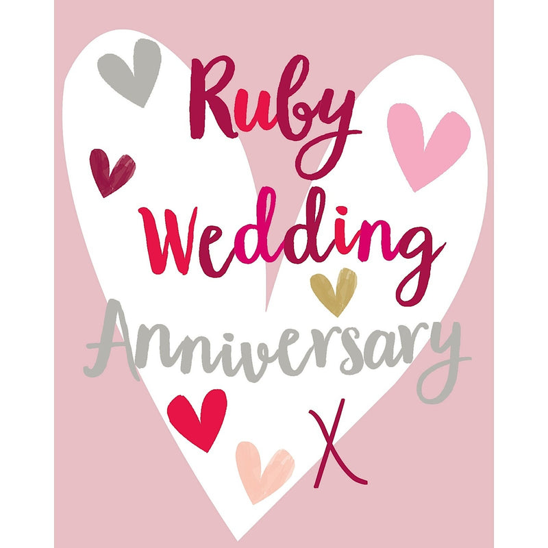 Liz & Pip - Ruby Wedding Anniversary (Focus) 120x150mm (Garden Party)