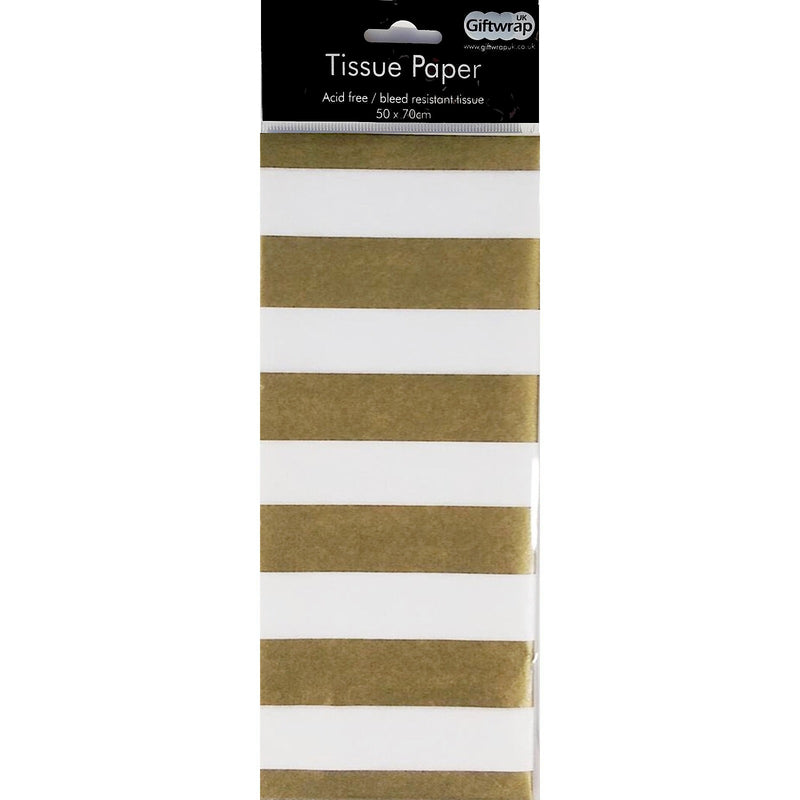 Tissue Paper Gold Stripes